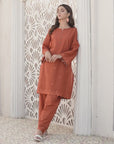 KEHKSHAN ( 2 PCS EMBROIDERED CO-ORD SET )